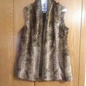 Liz Claiborne faux fur vest